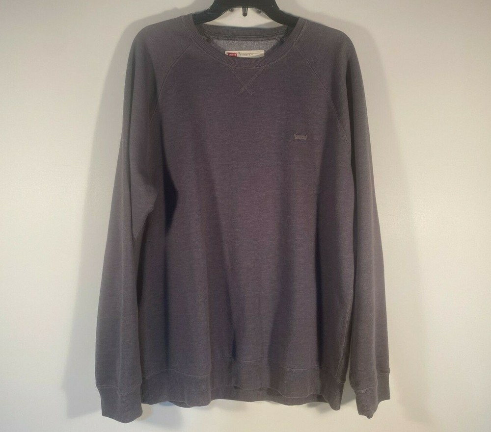 Levis Mens XL Soft Gray Crew Neck Sweatshirt