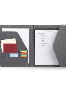 Professional Legal Notepad Portfolio, Grey Folio Notebook for Office, Busines...