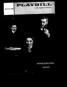WINESBURG, OHIO Feb. 1958 Playbill:  Dorothy McGuire, Leon Ames, James Whitmore