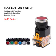 LA38-11BN Jog Power Button Self-Locking Self-Reset Switch Red And Green Hole 22m