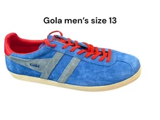 Gola Trainer Suede CMB046 Mens Blue Suede Lace Up Lifestyle Sneakers Shoes SZ 13