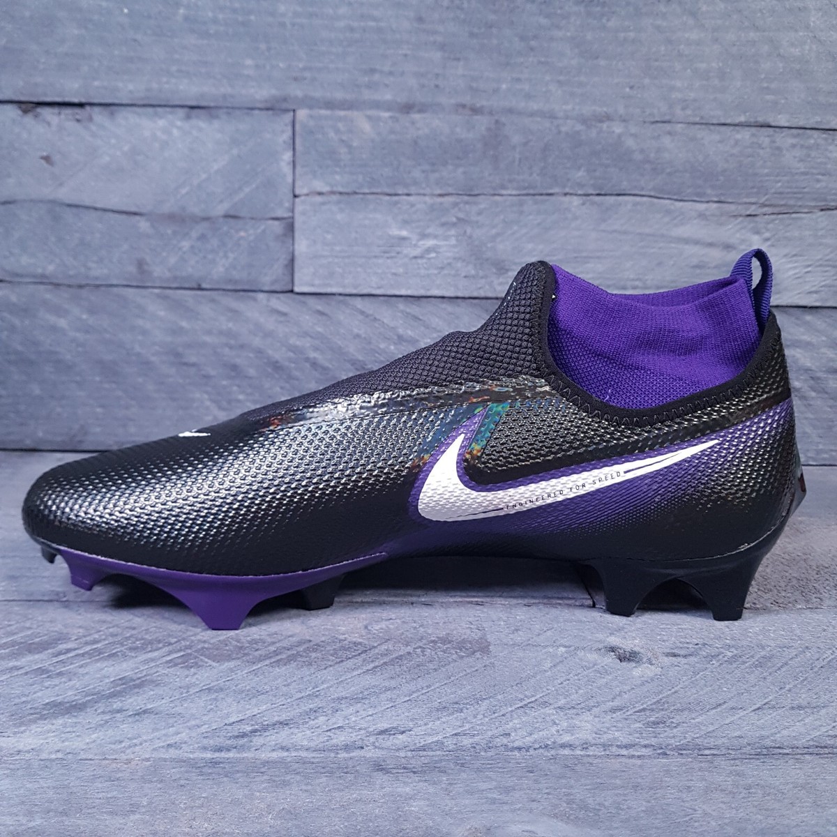 NIKE Vapor Edge 360 Pro Football Cleats Mens Black Purple Ravens