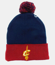 CLEVELAND CAVALIERS CAVS NBA KNIT BEANIE POM CUFFED RETRO 2-TONE HAT CAP NEW
