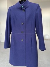 Elegant Benetton Winter Coat - Size 8 - Blue Ink/purple Colour