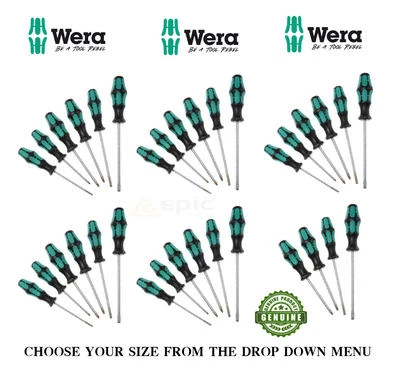 WERA Kraftform Laser Tip Screwdriver Choose From Phillips, Pozi, Slot Or Set