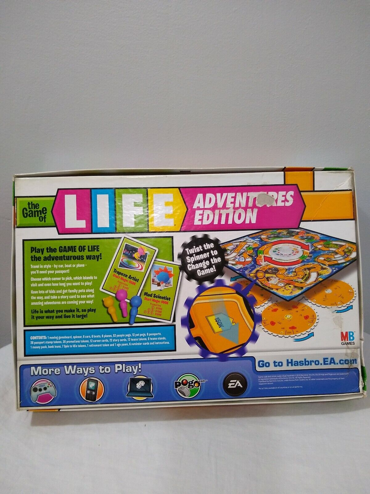 Life game of Adventures Edition 09060 Instructions - Hasbro