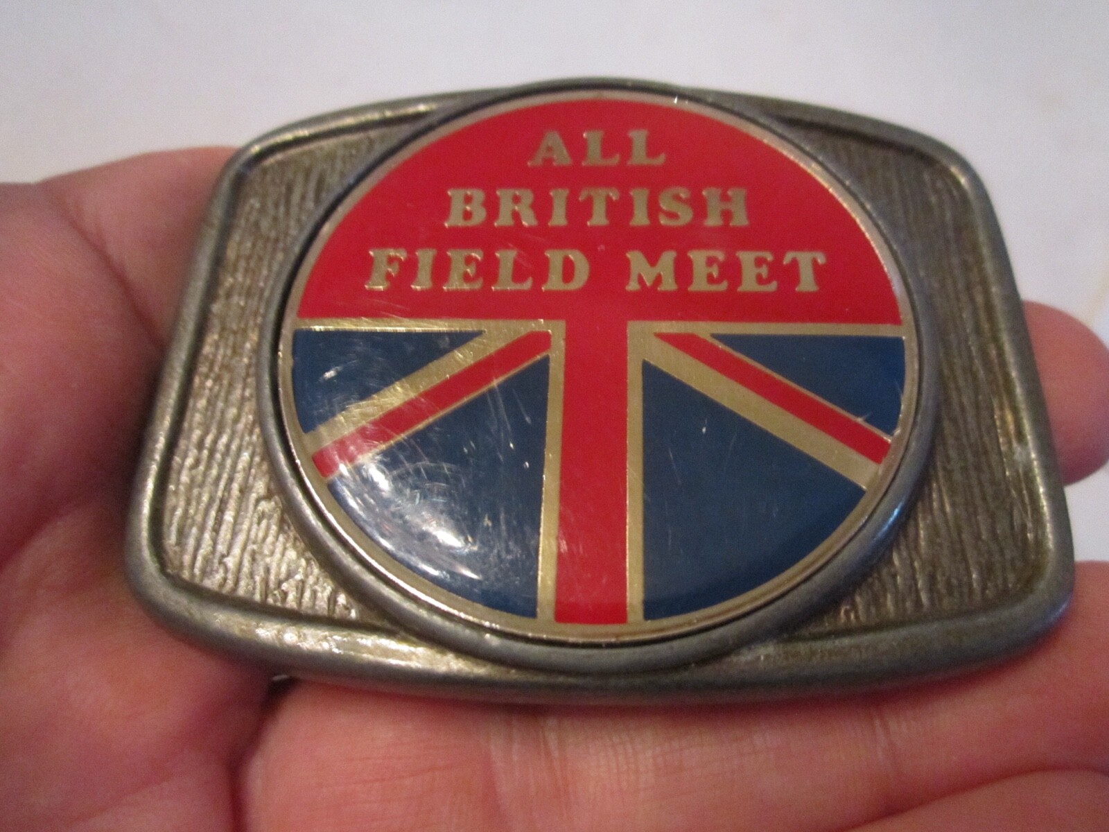 VINTAGE ALL BRITISH FIELD MEET BELT BUCKLE GW9 Gem