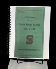 Máquina de coser Singer 31-15 manual de instrucciones folleto encuadernado en espiral