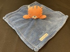 Chick Pea Orange Blue Plush Sherpa Fleece Tiger Lovey Security Blanket Baby Toy