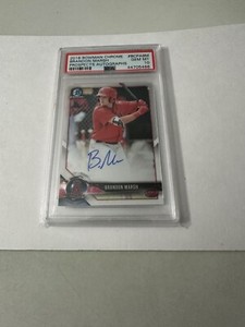 2018 bowman Brandon marsh auto リフ PSA9 2018 bowman Brandon marsh auto リフ PSA9 - メルカリ