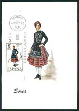 SPAIN MK 1970 COSTUME SORIA COSTUMES MAXIMUM CARD MAXIMUM CARD MC CM hb83