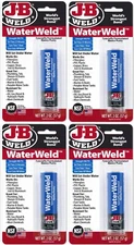 J-B Weld WaterWeld Lot of 4 Specially Formulated Epoxy Putty Sets Under Water