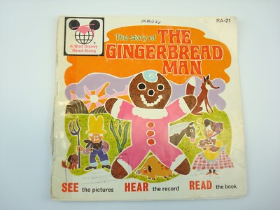 The Gingerbread Man Walt Disney Read Along Vintage 1970 Paperback ...