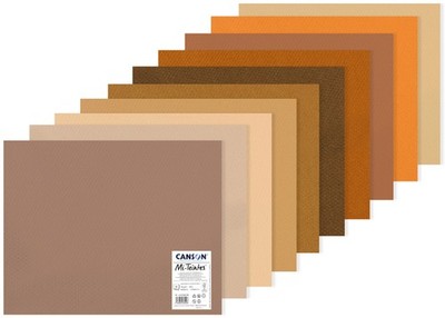 CANSON Zeichenpapier Mi-Teintes 500 x 650 mm sortiert 10 Erdtöne