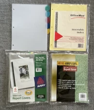 12 Report Covers/Sliding Bars; 8 Insertable Index Tab Sheets; 5 Tab Index Sheets