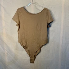 H&M Divided Woman's Body Suit Top Size XL Color Tan