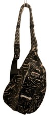 KAVU Rope Sling Bag Black With White Splatters