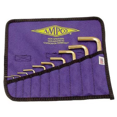 Ampco Safety Tools M-42 10 Piece Sae L-Shape Hex Key Set, M-42