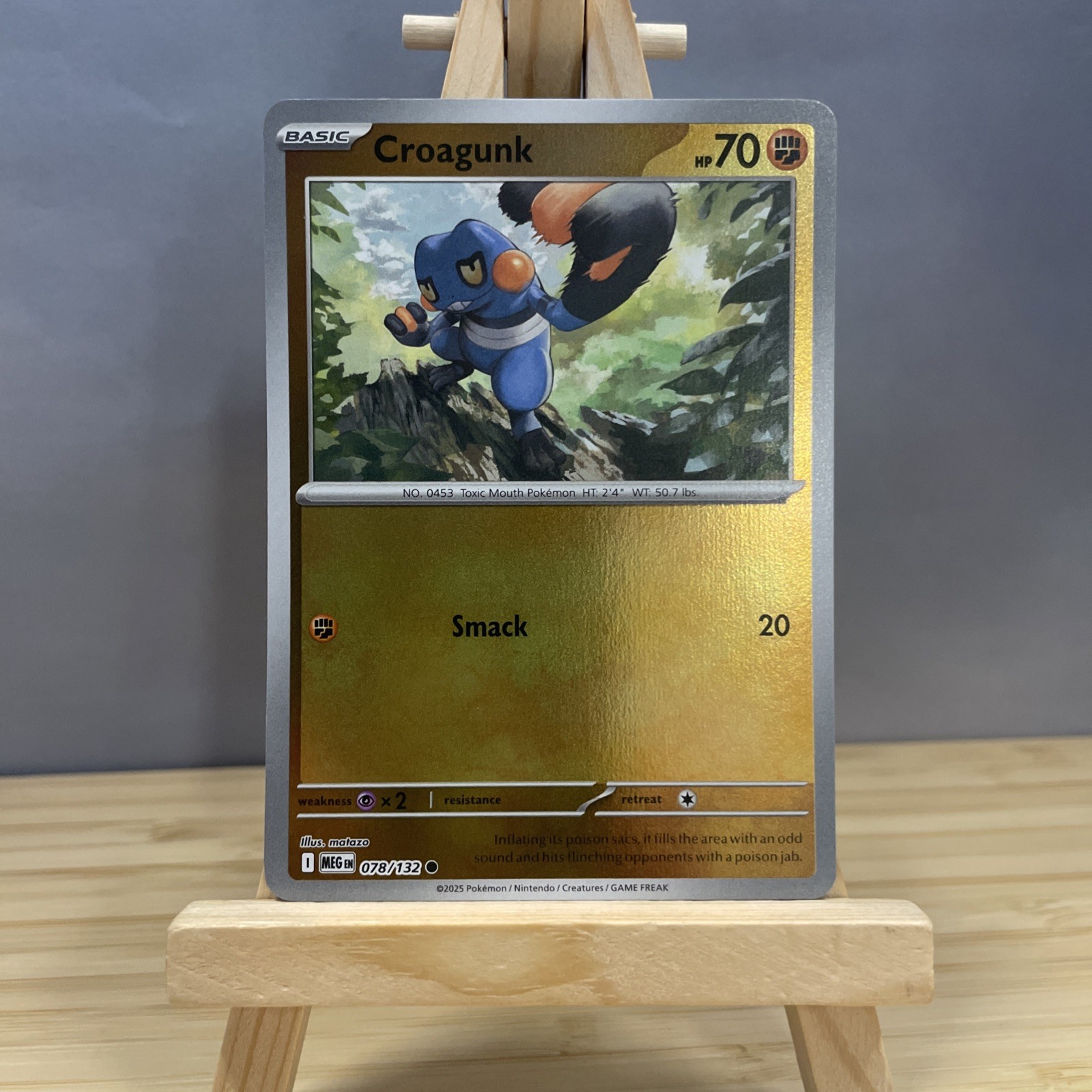 2025 Pokémon Mega Evolutions -Croagunk Reverse Holo No. 78/132