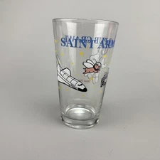 Saint Arnold Pub Crawl Pint Glass Astronaut Space Shuttle Flying Pig Texas Beer