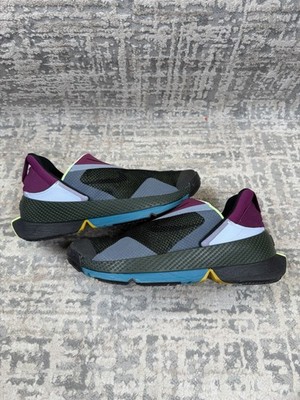 Größe 10,5 - Nike Go FlyEase Black Lime Glow Slipper Bordeaux CW5883-004