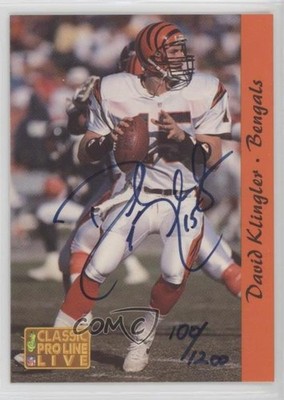 1993 Classic Pro Line Live 100/1200 David Klingler Auto yj7