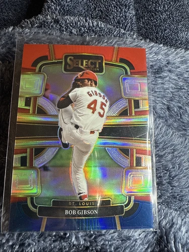 Bob Gibson 1024 Panini Select Concourse Blue & Red Prizm SP Cardinals HOF #61