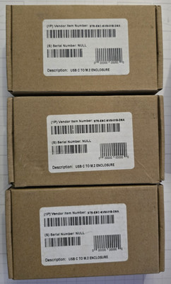 Lot of 3 x M.2 NVMe SATA SSD Enclosure External USB Adapter/Reader USB-C