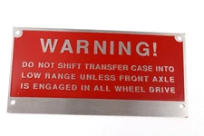 1954-59 Napco Chevy Chevrolet GMC Truck Metal Dash Plate Warning