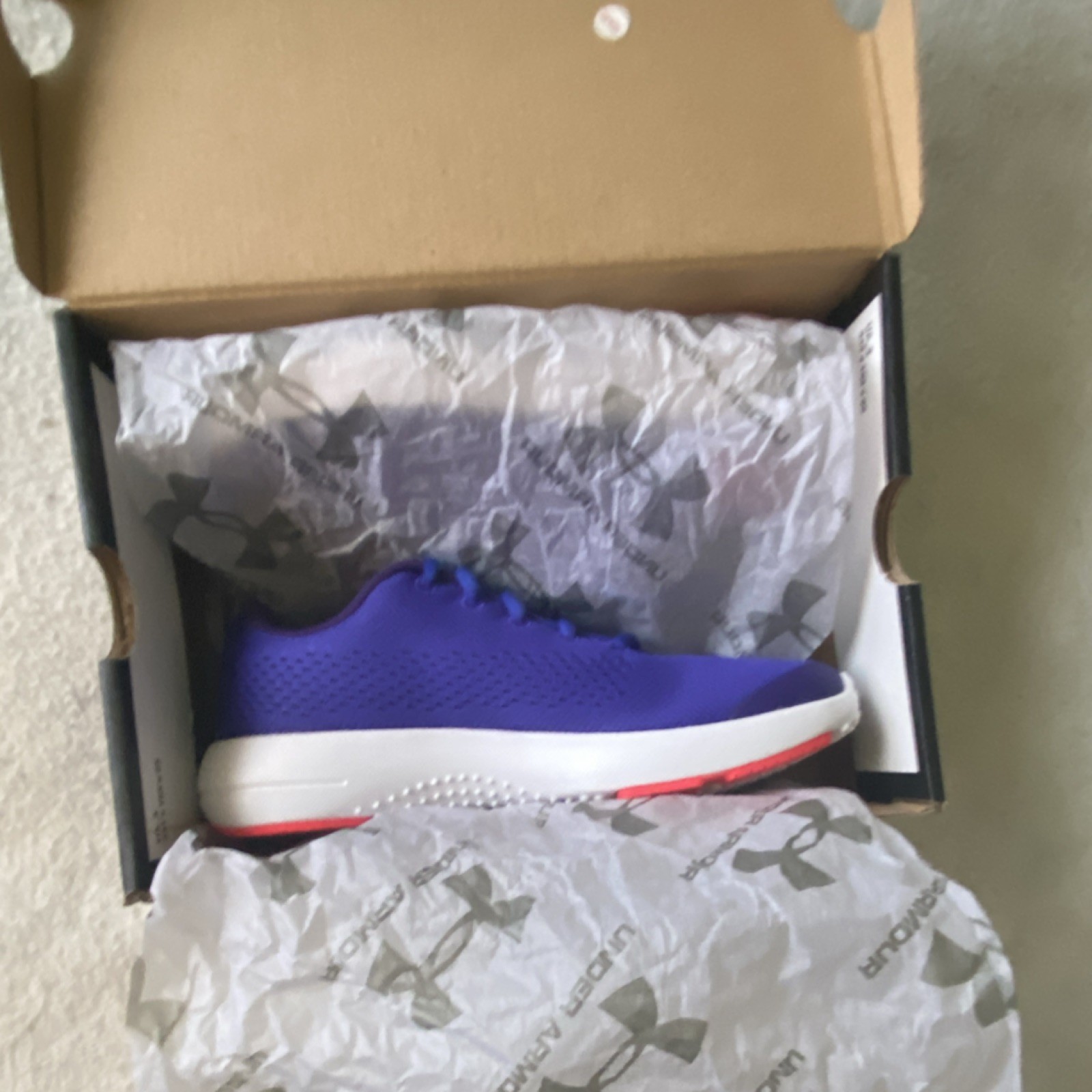 Under Armour UA GPS Rapid Boys' Purple Mesh Sneakers Size 1Y thumbnail 6