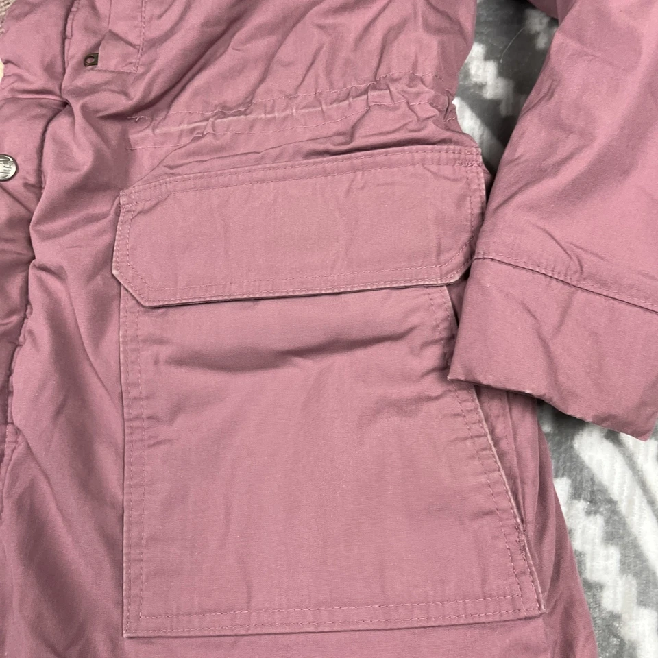 LL Bean Chaqueta Mujer XL Rosa Lana Forrada Tareas Granero Abrigo Pana Cuello Utilidad Foto 2 de 4