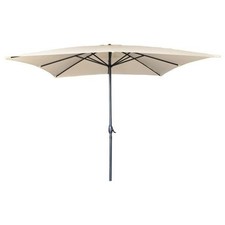 OMBRELLONE 3X3 M ECRU' ACCIAIO APERTURA A MANOVELLA PER ESTERNO BASE ESCLUSA