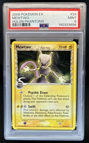 2006 Pokemon EX Holon Phantoms Mewtwo Delta Species #24/110 PSA 9