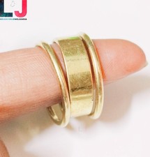 Solid Brass Band Ring Set Stackable Ring Hnadmade Brass Ring Statement Ring