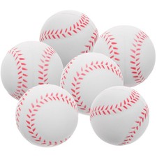 6 Pcs Colored PU Training Baseballs Soft Softballs for Kids Practice