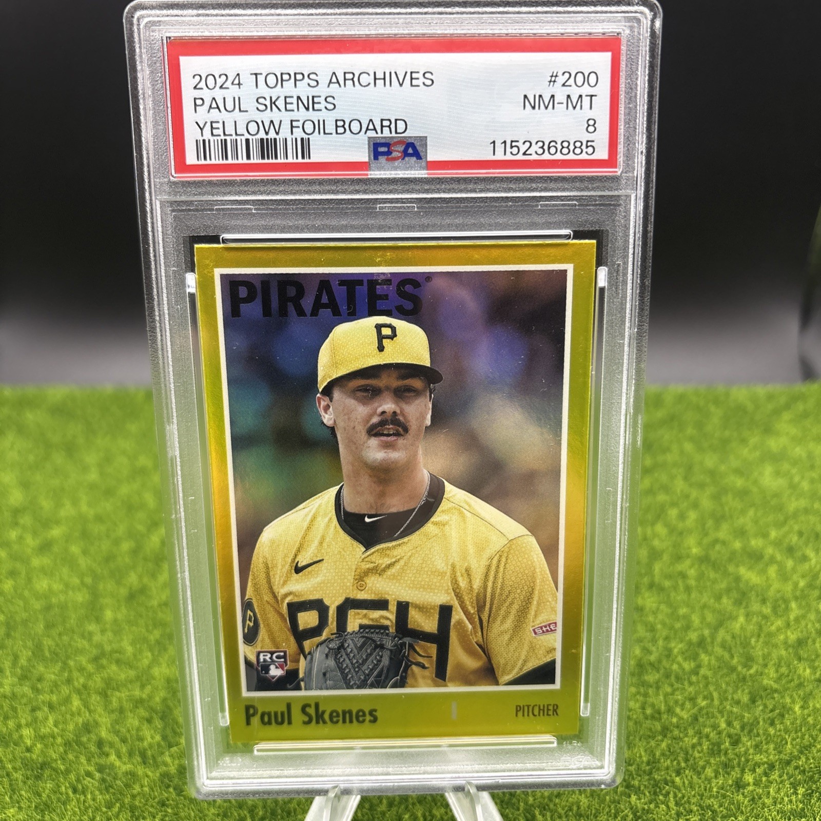 2024 Topps Archives - 1970 Topps Paul Skenes #200 Yellow Foilboard (RC)
