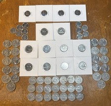 Canadian Coin Lot. Nice Assortment Of Quarters, Nickels & Dimes. Many UNC!