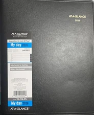 AT-A-GLANCE 2026 Appointment Book Daily Planner, 8-1/2" x 11" Black (7021405)