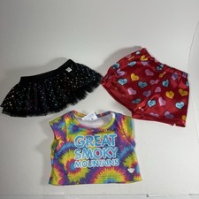 Build A Bear Clothes Clothing Lot Sequin Skirt Heart Shorts Great Smoky  Shirt