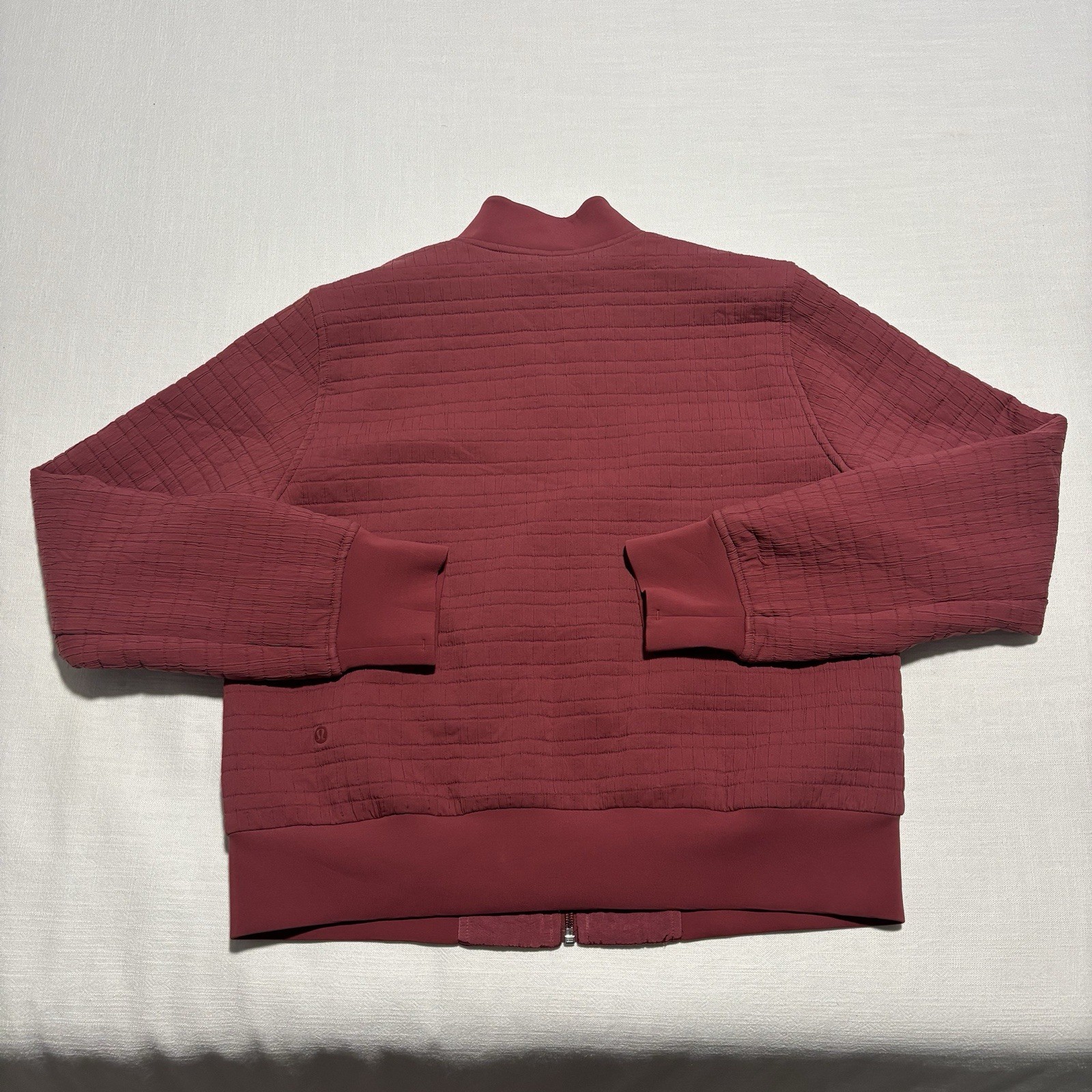 Lululemon Serene Travels Bomber Jacket | Size 10 | Reversible | Color: Chianti image 6