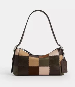 COACH Coachtopia Alter Ego Petit Slouchy Sac à bandoulière Checkerboard en cuir Olive