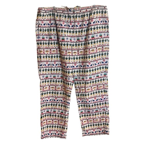 Hanna Andersson Elf "Raised By Elves" Graphic Pajama Pants Christmas Holiday XL