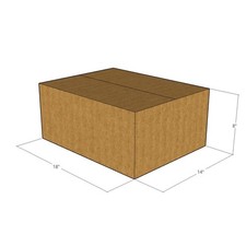 20 18x14x8 Kraft Brown Corrugated Shipping Boxes 32 ECT Single-Wall New