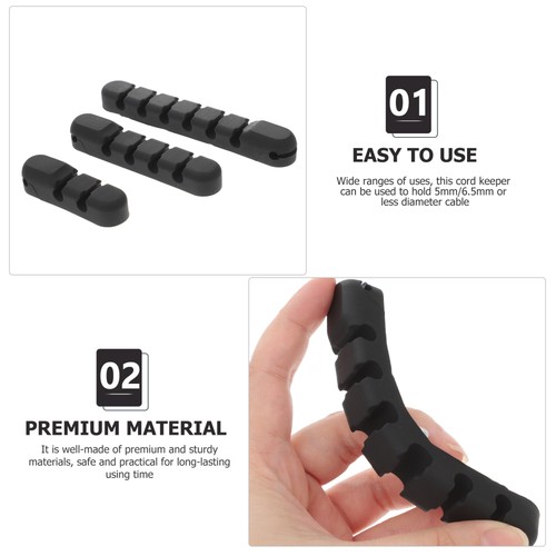 3 Pcs Data Cable Organizer Charging Organiser Silicone Holder Cord - 第 2/11 張圖片