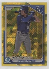 2024 Bowman Sapphire Chrome Prospects Yellow /75 Spencer Nivens #BCP-37 11oh