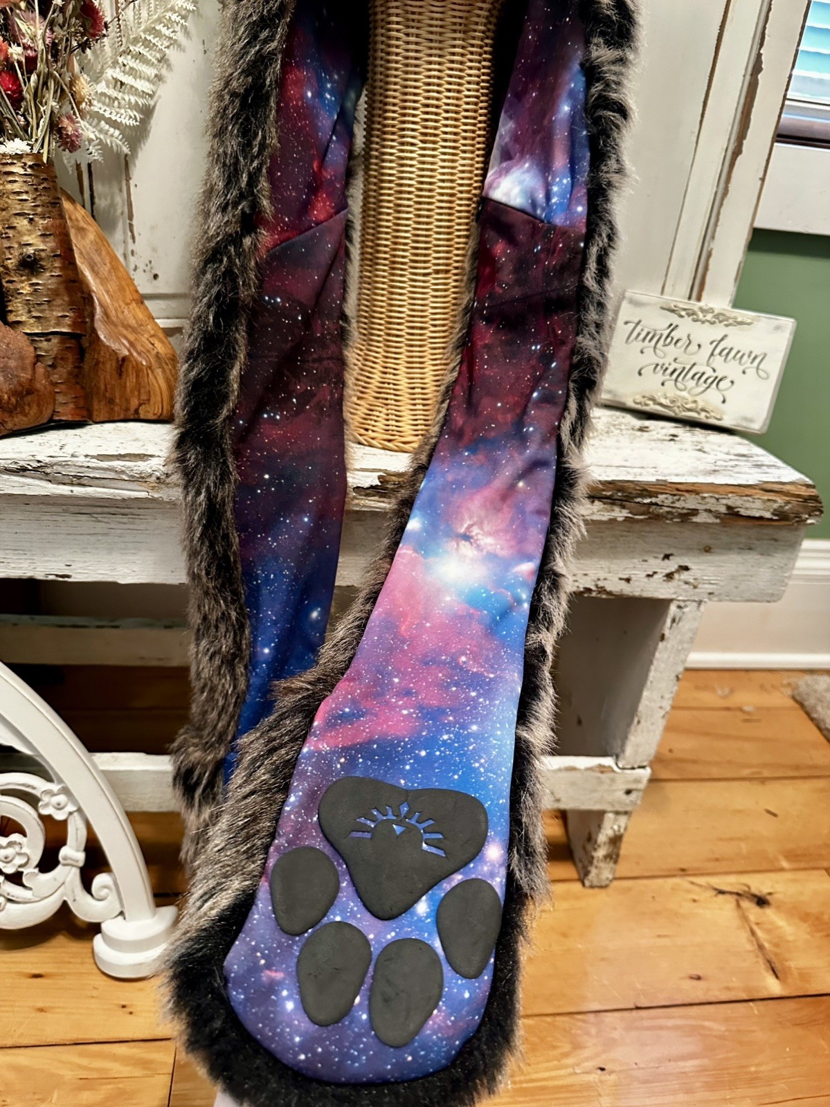 SpiritHoods PROTOTYPE Wolf Galaxy Scarf Spirit Ho… - image 5