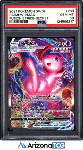 Pokemon 2021 Mew VMAX 269/264 Full Art SR Fusion Strike GEM MINT PSA 10