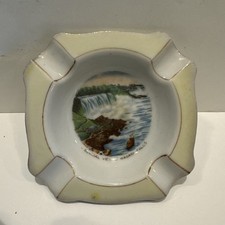 Vintage Niagara Falls (General View) Porcelain Souvenir Ashtray - Occupied Japan
