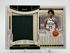 2024-25 National Treasures AJ JOHNSON Prime Colossal Materials Rookie Patch /25