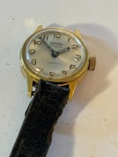Corvette - Small black and gold ladies manual watch - Working